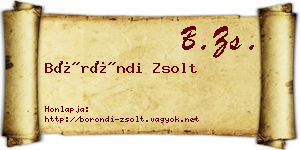 Böröndi Zsolt névjegykártya